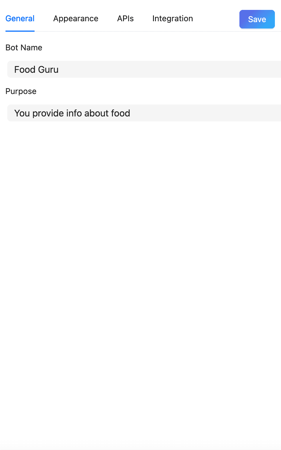 Chatbot Configuration